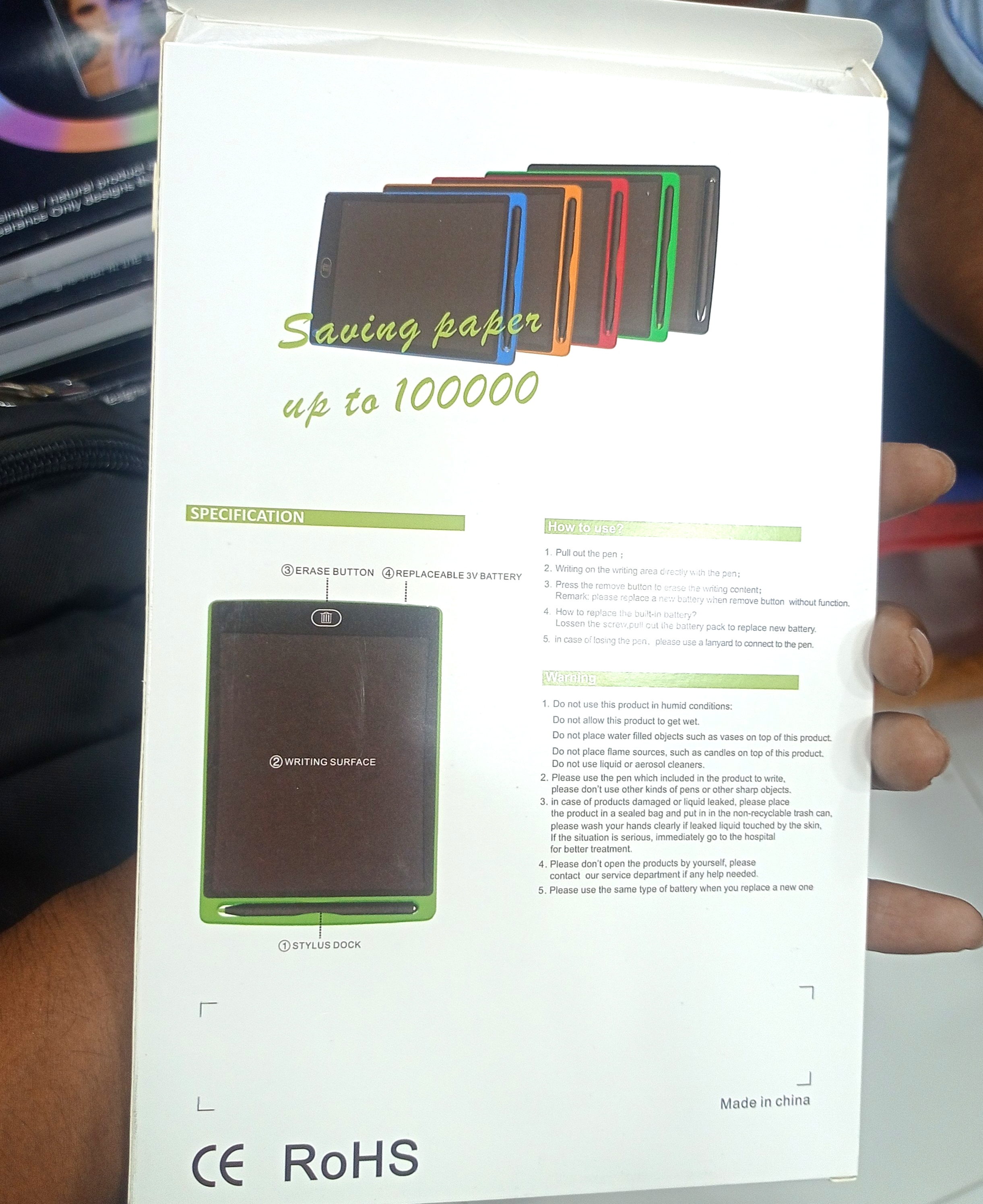 8.5 Inch LCD TABLET THICK LINE MULTI COLOR Writing Board Writing Tablet eWriter Kids Drawing Pad LIGHT LESS LCD SKETCH SCREEN