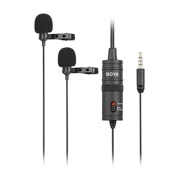 BOYA BY-M1DM Dual Omni directional Lavalier Microphone