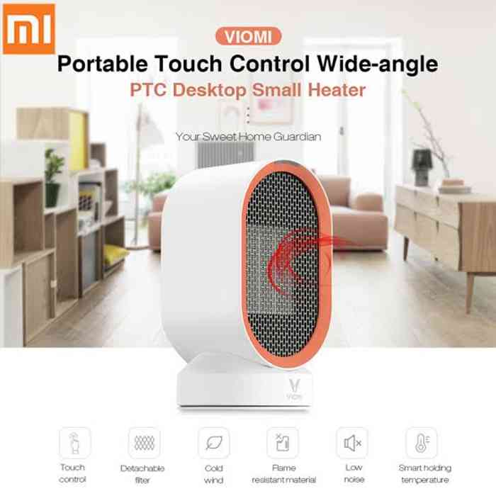 Xiaomi Viomi Mini Portable Touch Control 220V 660W Ceramic Heater Hot Fan Wormer