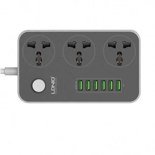 LDNIO 6 USB Ports and 3 Power Socket Extension