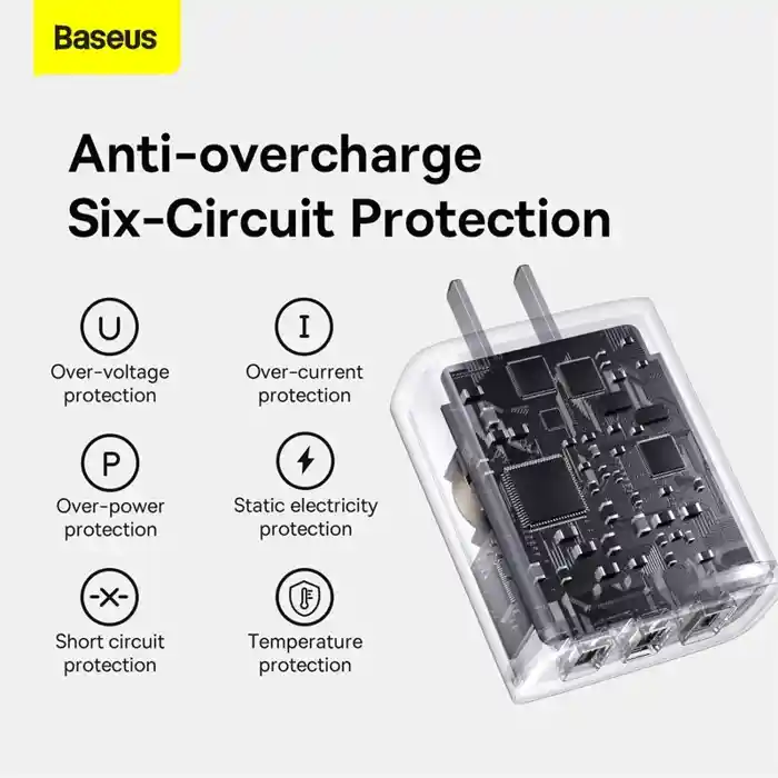 Baseus Charger 17W 3 Usb Output Black US Plug CCXJ020201