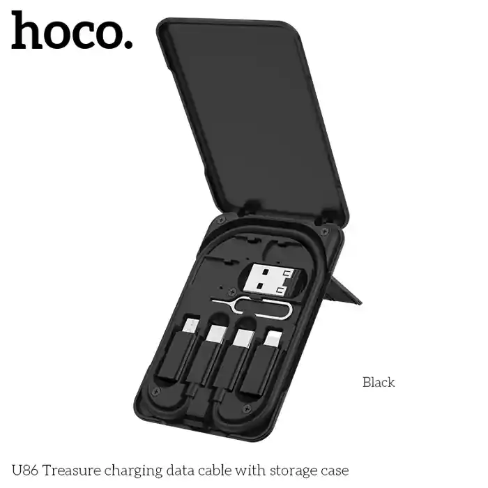 HOCO U86 VERSATILE PORTABLE CHARGING DATA CABLE WITH STYLISH CASE