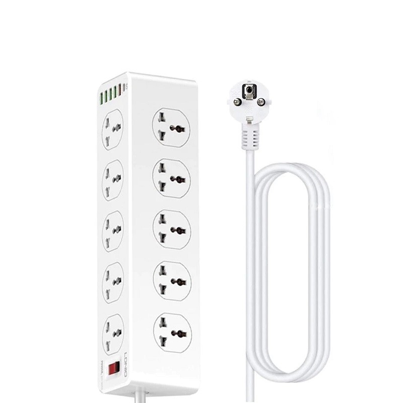 LDNIO SC10610 30W 6 Port Power Strip With 10 Outlets Surge Protection