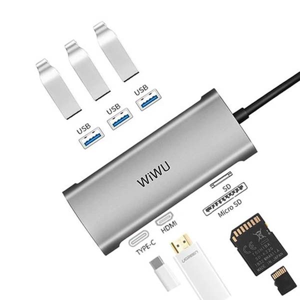 WiWu Alpha A731HP 7 in 1 USB Type C Hub