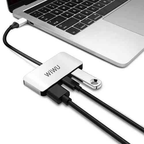 WiWu Alpha C2H 3 in One USB C to HDMI USB Adapter