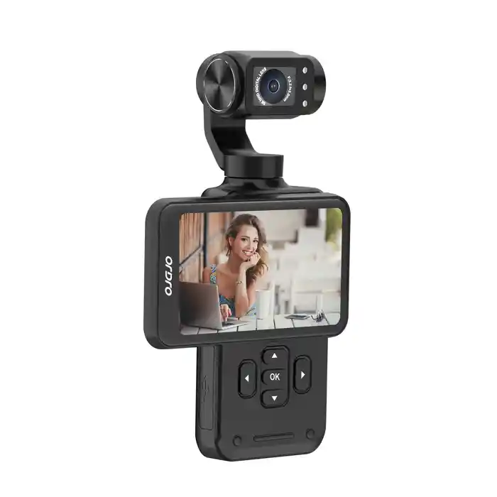 Ordro M5 5K Vlog Handheld Camera 3.5-inch Rotating Touch Screen, 3-axis Gimbal Stabilization, Face Tracking, 120-degree Wide Angle, Long-lasting Battery, Infrared Night Vision, Slow Motion, App Connec