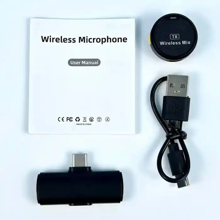 Magnetic Wireless Lavalier Microphone for iPhone & Android Phone, Clip Lav USB Type-C Mini Lapel Mic for Video Recording Vlogging Podcast, Pop Small Microphone with Noise Cancellation system