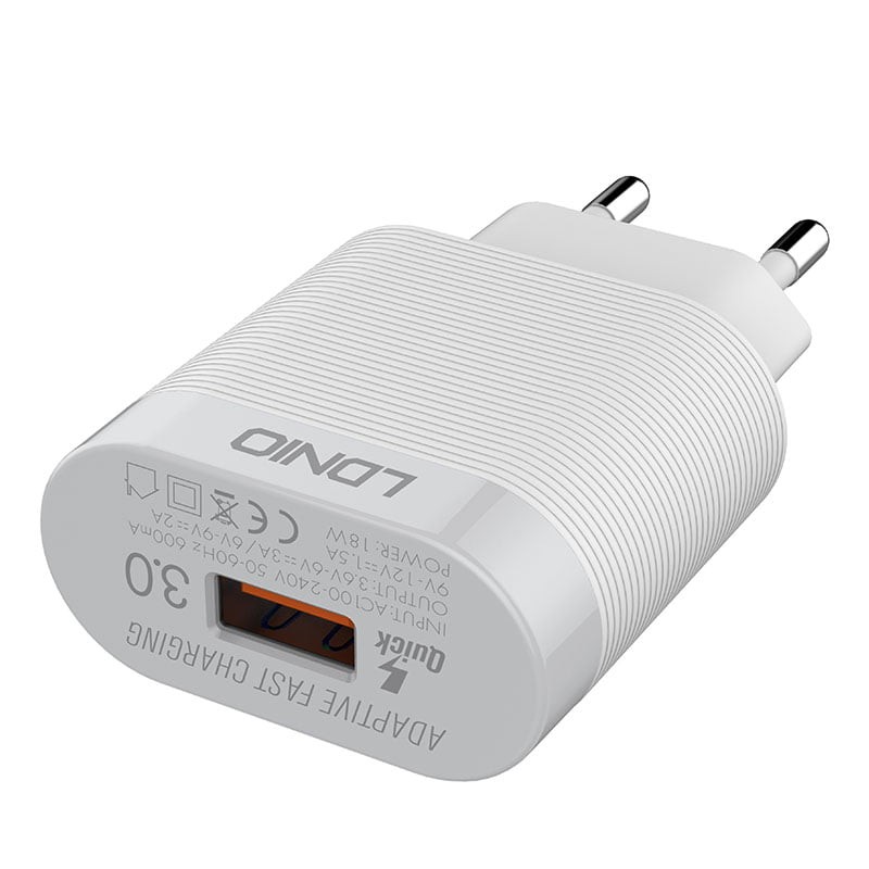 LDNIO 3A Travel Charger with Micro USB Cable EU (A303Q) – White
