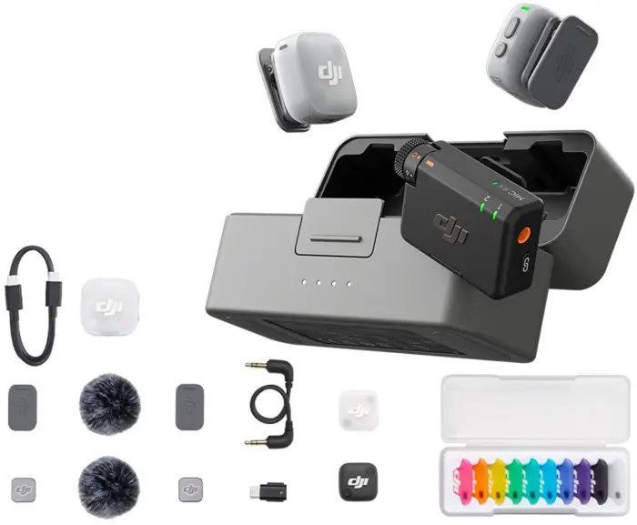 DJI Mic Mini 2 (2 TX + 1 RX + Charging Case) a complete, all-in-one combo pack