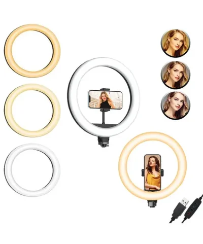 12 inch LED Selfie Ring Light For YouTube Video Live Makeup Lamp Photo Studio Light - Image 3