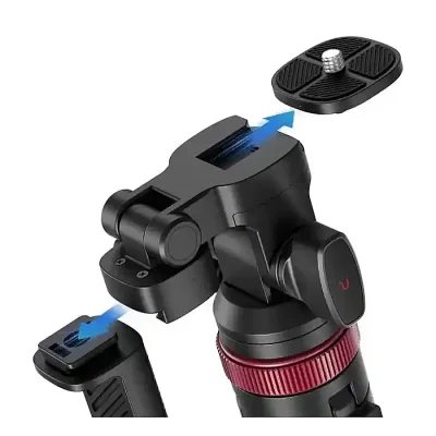 Ulanzi MT-78 Quick Release Camera Tripod with Cold Shoe Mounting System, Smartphone Holder, Remote Shutter Button, and 7-Section Extendable Height up to 185cm for Live Streaming, Vlogging, Photography - Image 2