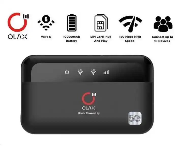 OLAX M100 WiFi 6 10000mah 5G Pocket Router OLAX M100 WiFi 6 10000mah 5G Pocket Router