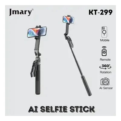 Jmary KT-299 Al Face Sensor Selfie Stick Tripod 1.8 Meter long - Image 3