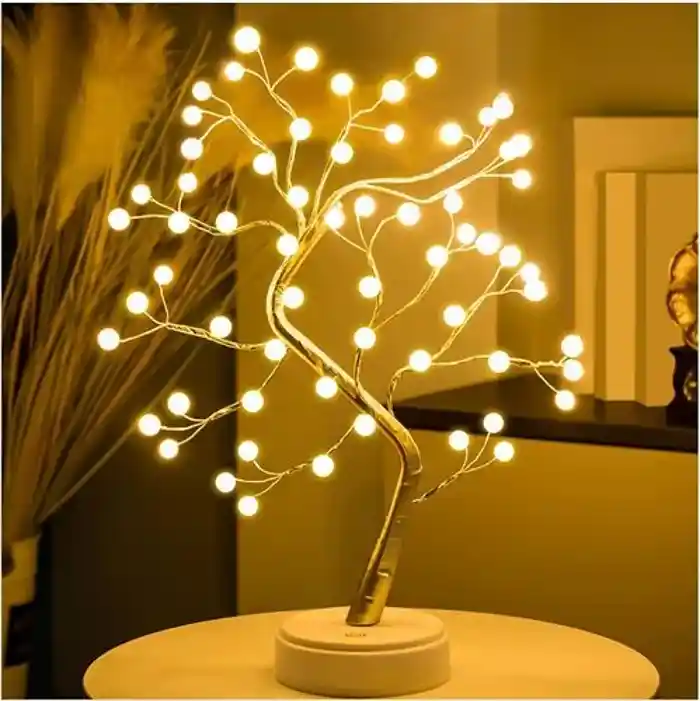 Decorative LED Tree Lamp Adjustable Touch Switch DIY Artificial...