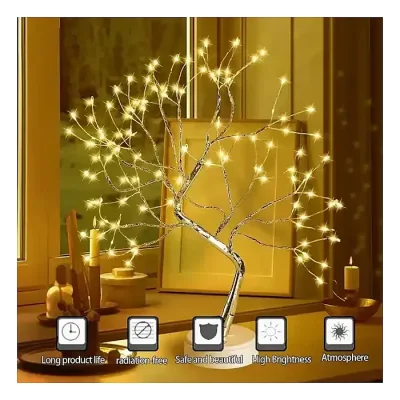 Decorative LED Tree Lamp Adjustable Touch Switch DIY Artificial Bonsai Tree Fairy Night Light - Image 4