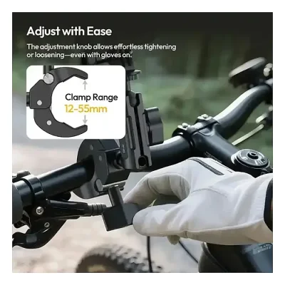 ULANZI R105 Bicycle Rail Mount Clamp Camera Mount with 360° Dual Ballhead Magic Arm, Sturdy Y-Shaped 3-Claw Camera Clamp Mount for GoPro Hero 13/12/11/10/9, Insta360 X5/X4, DJI Osmo Pocket 3/2 Action - Image 4