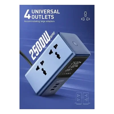 LDNIO SC2 Universal Power Socket Wall Mount Strip With PD USB Charging Ports 4 Way Outlet Extension Plug Socket - Image 2