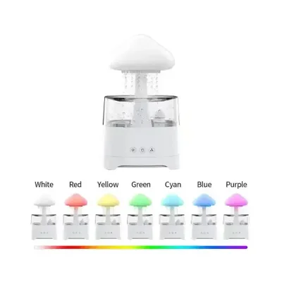 CH08 PRO 5 IN 1 Bluetooth Speaker with Colourful Raindrop Humidifier with 7 Colors - Image 4