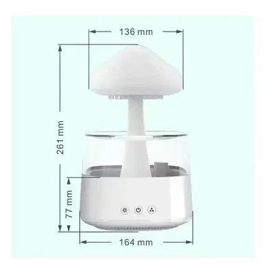 CH08 PRO 5 IN 1 Bluetooth Speaker with Colourful Raindrop Humidifier with 7 Colors - Image 2