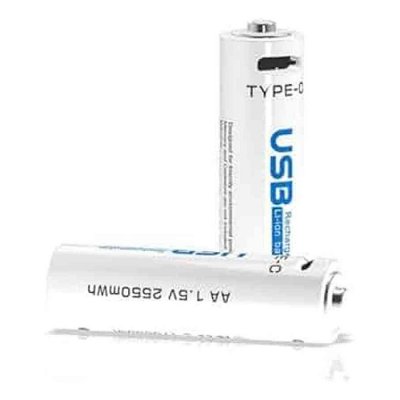 Aivr USB Rechargeable Batteries x4 AA 2550mAh - Image 2