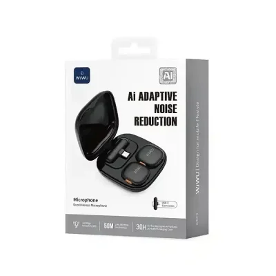 WiWU Wi-WM006 AI Powered Noise Cancelling Lavalier Microphone - Image 2