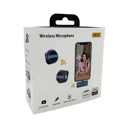 SX21 Wireless Microphone 2.4G Clip-On Type-C Port Smart Noise Reduction Lavalier Wireless Microphone - Image 2