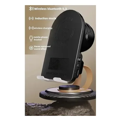 H58 Sensor Speaker Phone Holder Multi-function Wireless Phone Holder for iPhone Android, Induction Activation - Image 2