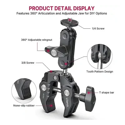 Ulanzi R094 Multi-Functional BallHead Clamp - Image 3