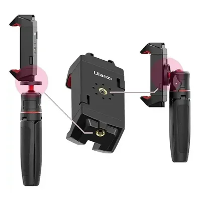 Ulanzi ST-29 Tripod Mount Universal for Tablet and Phone Holder With Cold Shoe Support Horizontal and Vertical Shooting - Image 3