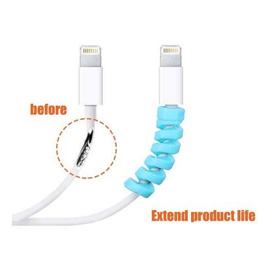 Cable Protector Silicone Bobbin Winder Wire Cord Organizer Cover For Apple Iphone USB Charger Cable Cord 4 Pcs - Image 3