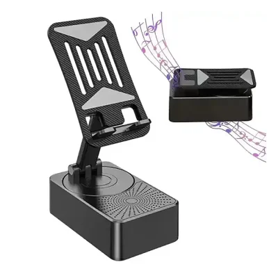 3 in 1 Portable Foldable Mobile Phone Holder with Bluetooth Speaker - Image 4