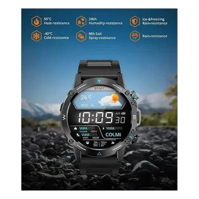 COLMI M42 AMOLED Always on Display Bluetooth Calling Military Grade Toughness Sports Modes Smart Watch - Image 3