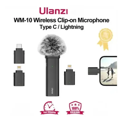 ULANZI WM-10 Wireless Lavalier Microphone, 2.4GHz Mini Lapel Mic, 10M Transmission for Video Recording, Vlogging, Interview for iPhone 16 Pro Max 15 15 Pro iPad Samsung S24 S23 Ultra Huawei - Image 3