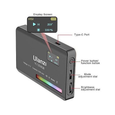 Ulanzi VL120 RGB Video Light For Photography Vlogging - Image 2