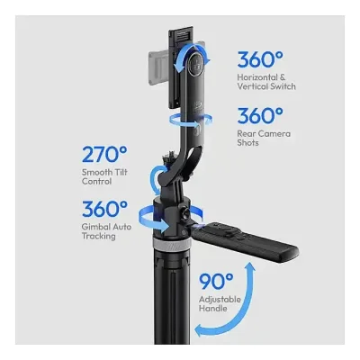 Ulanzi TT23 Selfie Stick Auto Face Tracking Tripod with AI Gesture Control & 360° Rotation - Image 4