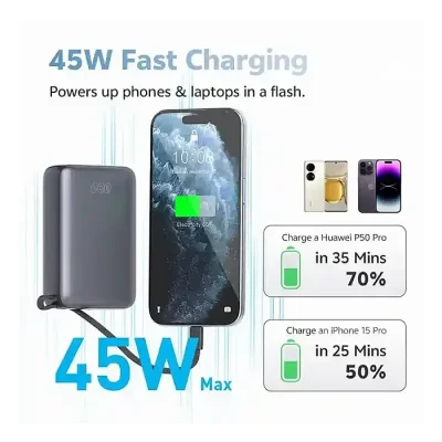 Qcy PB20A 45w PD 20000mah Fast Charging Power Bank - Image 4
