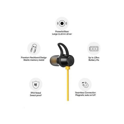 Realme Buds Wireless in-Ear Bluetooth Headphone – Black - Image 2