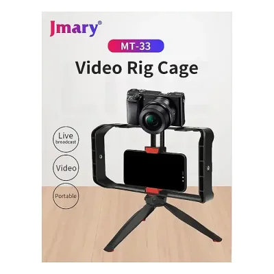 Jmary MT-33 Vlogging Filmmaking Cage Stabilizer Grip Tripod Mount Video Rig Kit Mobile Phone Holders - Image 2