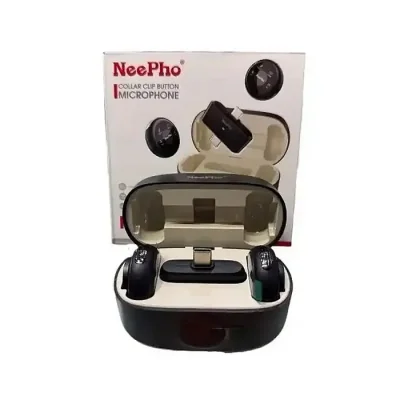 Neepho NP-57 Collar Clip Button Microphone with Type-C and iPhone Receiver – Professional Audio for Content Creators - Image 2