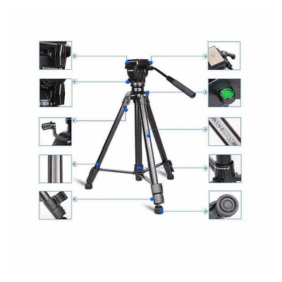 YUNTENG VCT-998 Portable Aluminum Tripod - Image 3