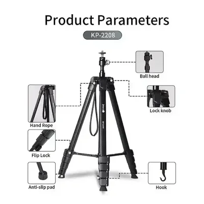 Jmary KP-2208 Professional Upgraded Multifunctional Tripod for Mobiles / Ringlights / Cameras. - Image 3