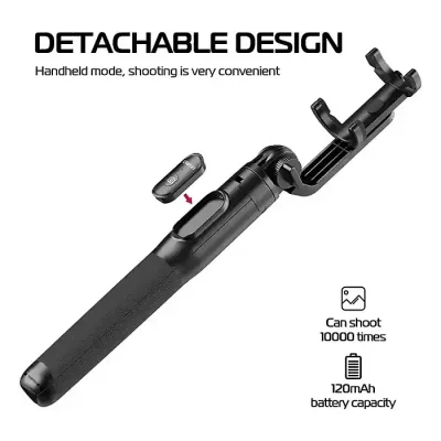 Ulanzi SK-03 Smartphone Wireless Bluetooth Tripod Stick with Detachable Remote Control, 360 Degree Panoramic, 120mAh Battery - Image 3