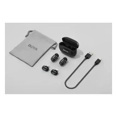 BOYA mini-12-B The World's  Tiniest Wireless Microphone (2RX,2TX) for Android & IOS Devices. - Image 2