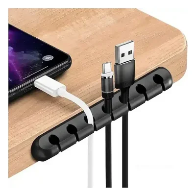 5 Clips Cable Organizer Silicone USB Cable Winder Desktop Tidy Management Clips Cable Holder for Mouse Headphone - Image 3