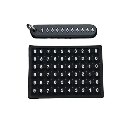 Anti-Lost Car Key Pendant Split Rings Keychain Phone Number Key Ring Keychain for Car and Motorbike - Image 2