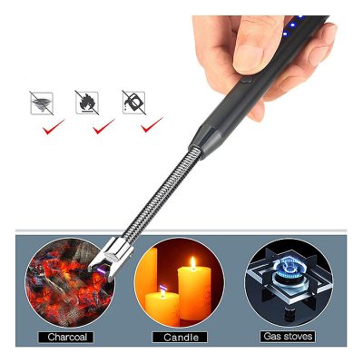 Type-C Rechargeable Kitchen Lighter Windproof Plasma Ignition , Candle Lighter Used For Outdoor Gas Stove Arc Lighter Kitchen Tools - Image 2