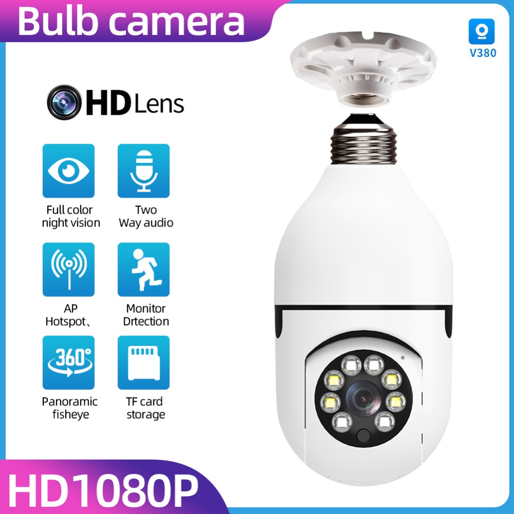 V380 E27 360 Degree 1080P Wireless Home Security IP Camera, MV Series (Hotspot Connected)
