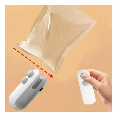 2 in 1 Rechargeable Mini Plastic Bag Sealing Machine - Image 2