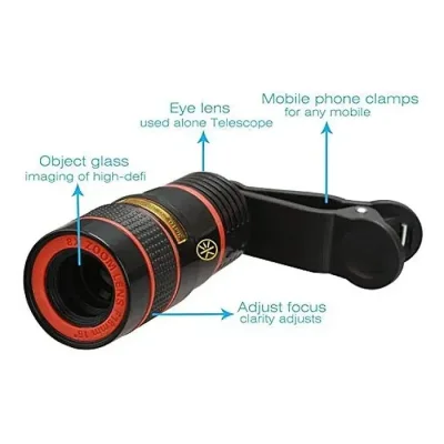 Telescope 8X Long Focus Mobile Phone Clip-on Lens Telescope Telephoto HD Lens External Zoom Special Effects Magnifier - Image 3