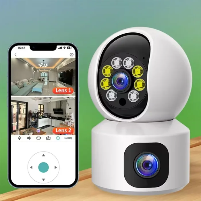 C10 Dual Lens V380 WIFI IP camera night vision home WIFI IP security camera-MV Series (Hotspot Connected)